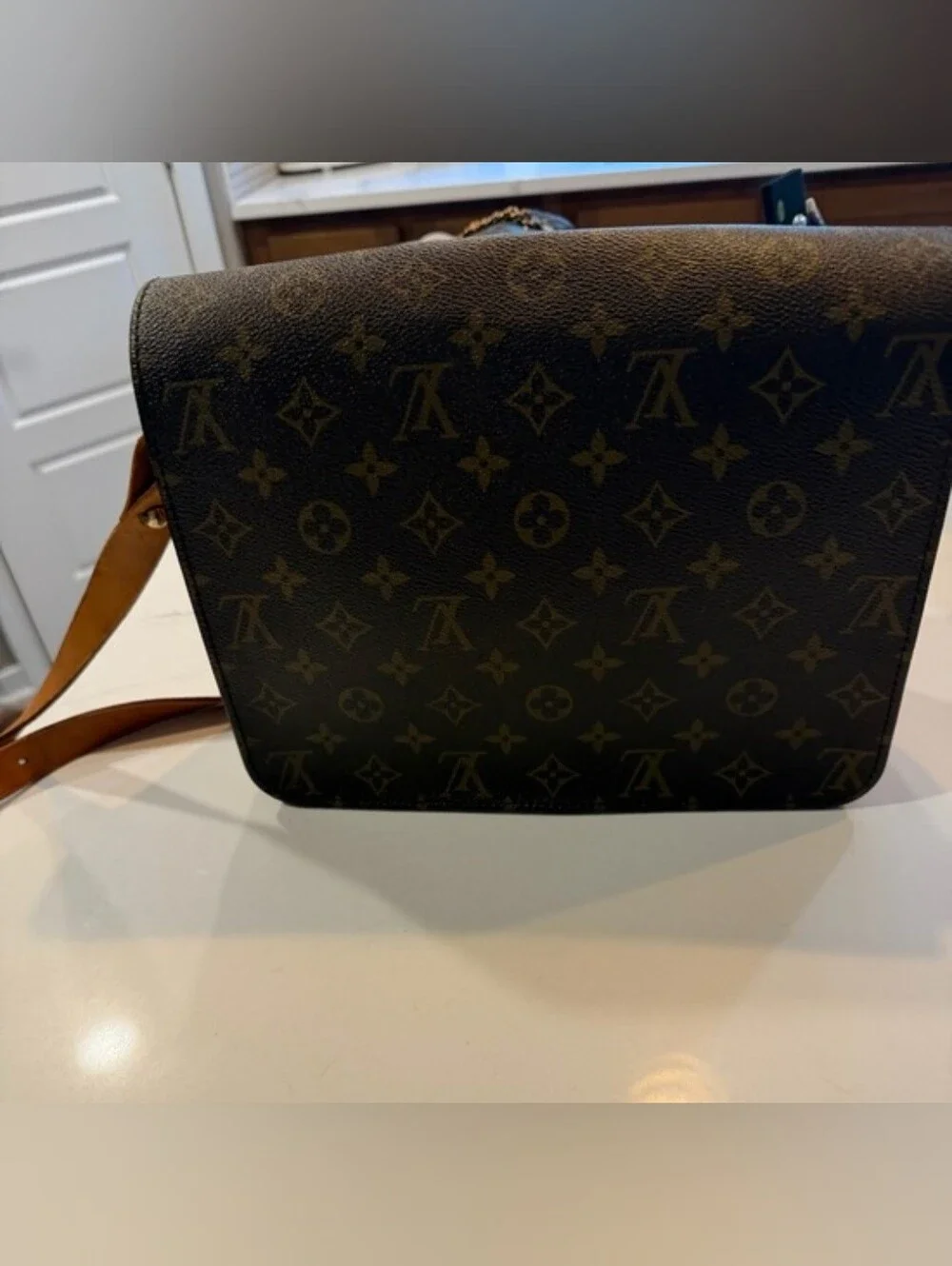 Authentic Vintage Louis Vuitton Monogram Cartouchière Crossbody Bag